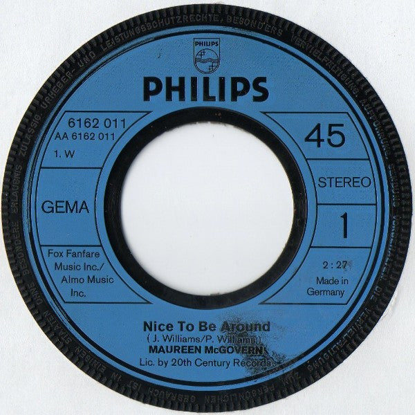 Maureen McGovern : Nice To Be Around / If I Wrote You A Song (7", Single)