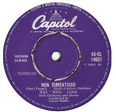 Nat King Cole : Non Dimenticar (Don't Forget) (7")