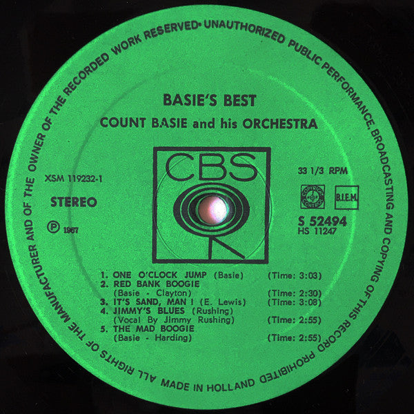 Count Basie Orchestra : Basie's Best! A Collection Of Immortal Performances (LP, Comp)