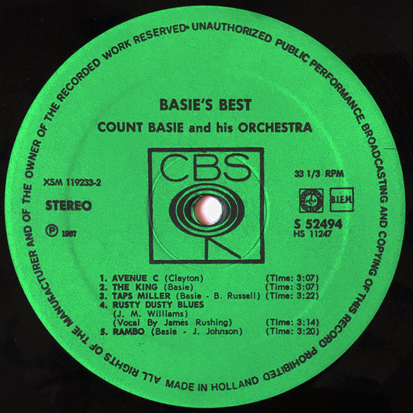 Count Basie Orchestra : Basie's Best! A Collection Of Immortal Performances (LP, Comp)