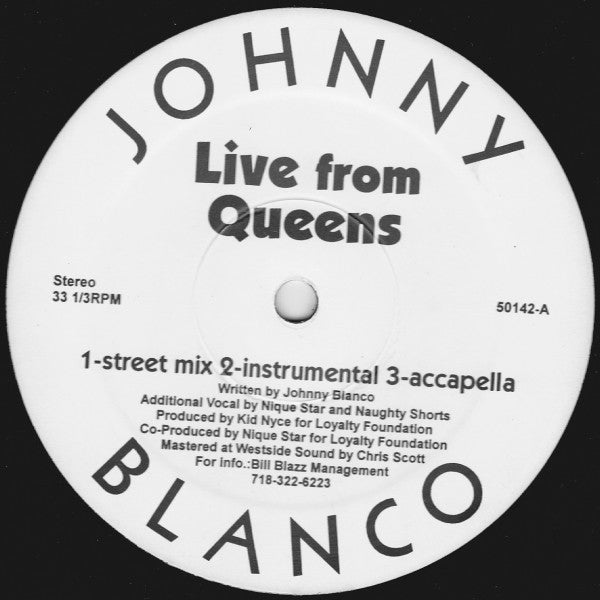 Johnny Blanco : Live From Queens (12")