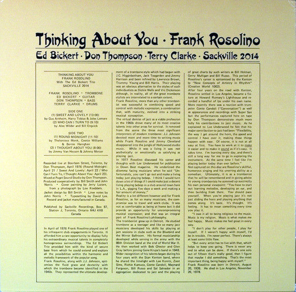 Frank Rosolino : Thinking About You (LP, Album)