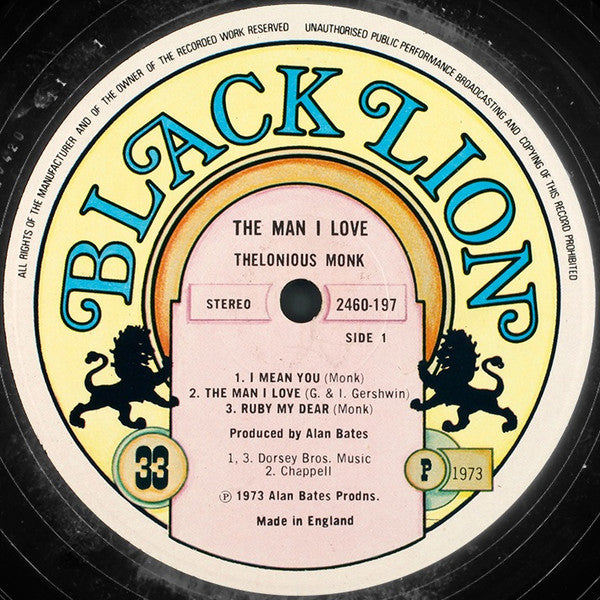 Thelonious Monk : The Man I Love (LP)