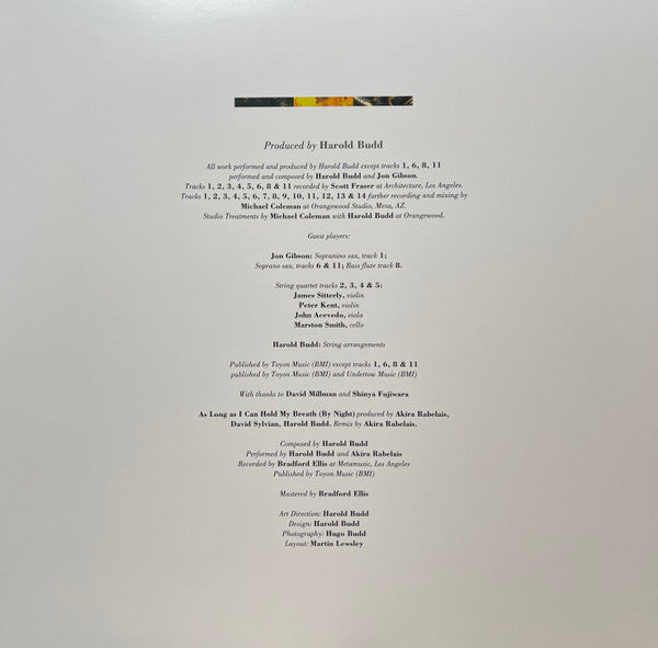 Harold Budd : Avalon Sutra (LP, Aga + LP, Gol + CD + Album, Ltd, RE)