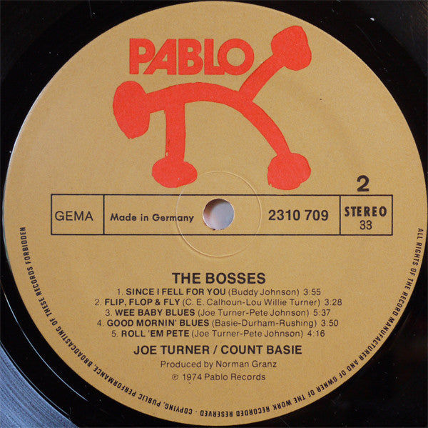 Count Basie / Big Joe Turner : The Bosses (LP, Album)