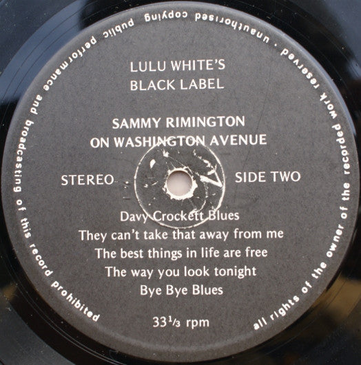 Sammy Rimington : On Washington Avenue (LP, Album)