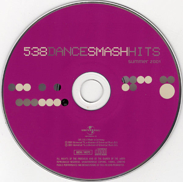 Various : 538 Dance Smash Hits Summer 2001 (CD, Comp)