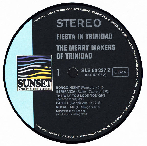 The Merry Makers Of Trinidad : Fiesta In Trinidad (LP, Album)