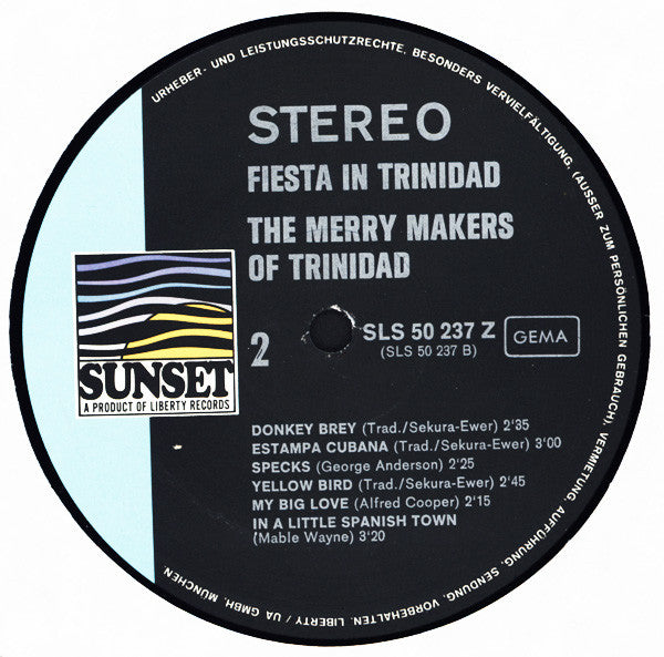 The Merry Makers Of Trinidad : Fiesta In Trinidad (LP, Album)