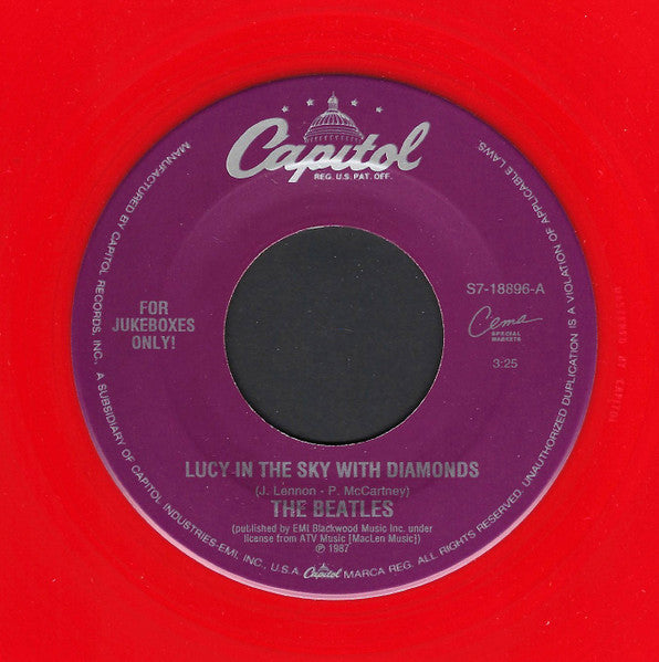 The Beatles : Lucy In The Sky With Diamonds  (7", Jukebox, Red)