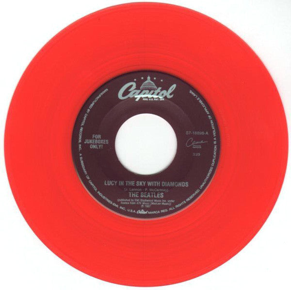 The Beatles : Lucy In The Sky With Diamonds  (7", Jukebox, Red)