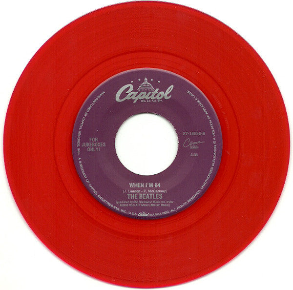 The Beatles : Lucy In The Sky With Diamonds  (7", Jukebox, Red)