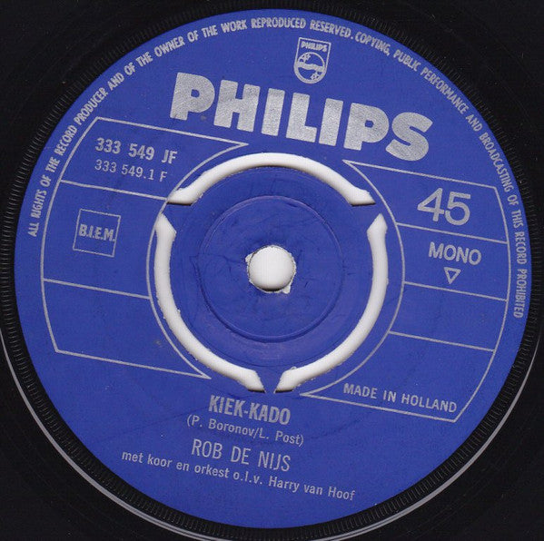 Rob de Nijs : Kiek-Kado / Een Kaartenhuis (7", Single, Mono)