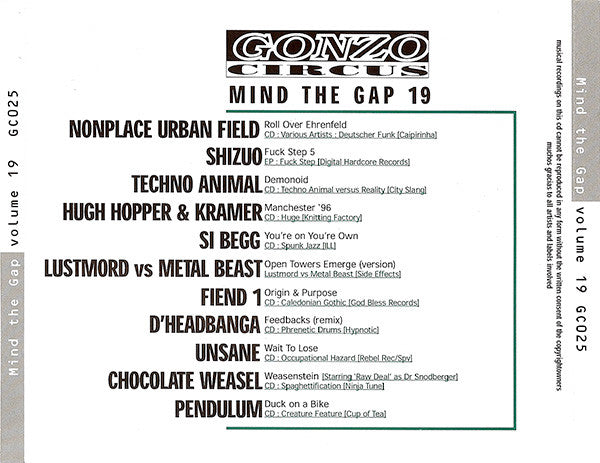 Various : Mind The Gap Volume 19 (CD, Comp)