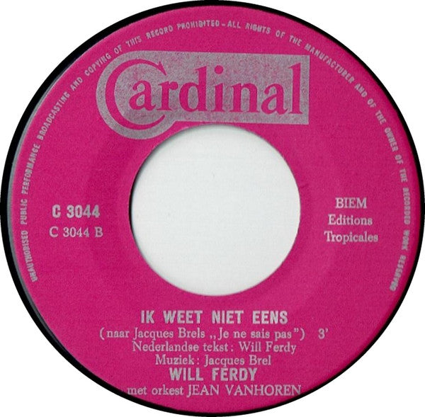 Will Ferdy : Christine (7", Single)