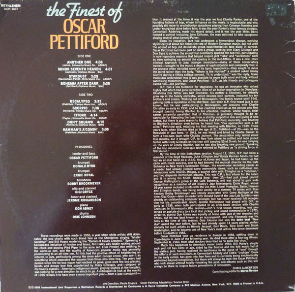 Oscar Pettiford : The Finest Of Oscar Pettiford (LP, RE)