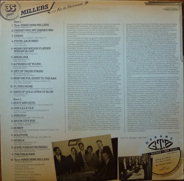 De Millers o.l.v. Ab de Molenaar : 35 Jaar Millers (LP)