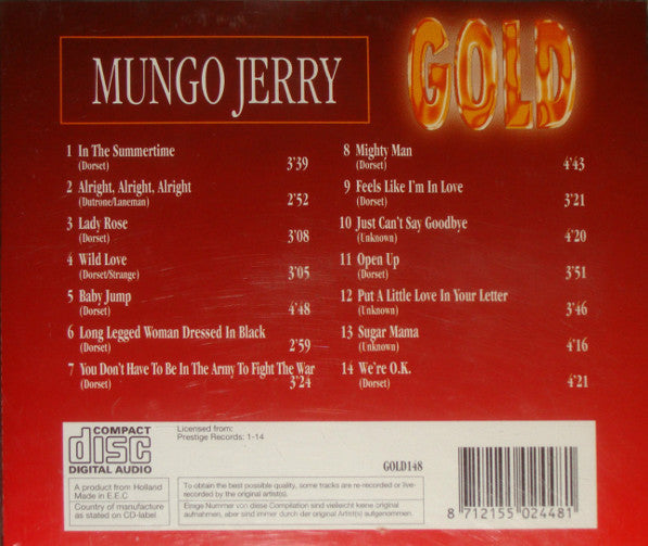 Mungo Jerry : Gold (CD, Comp)