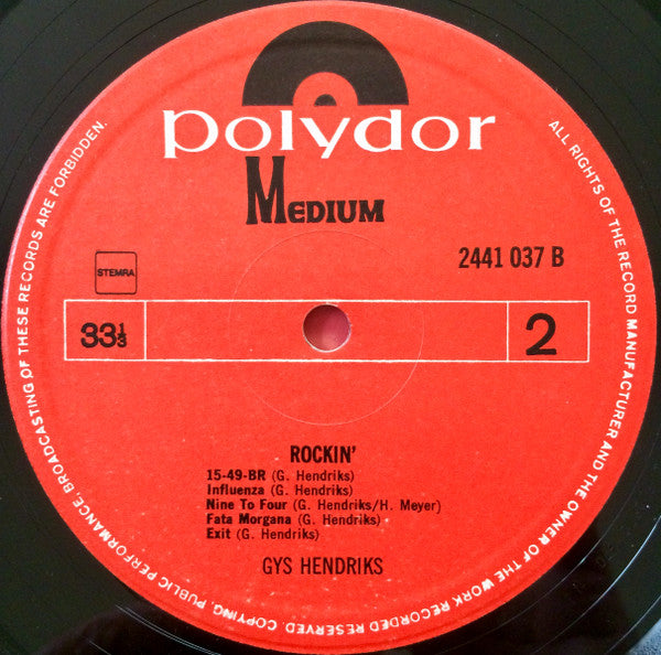 Gijs Hendriks : Rockin' (LP, Album)