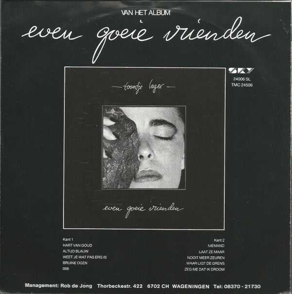 Toontje Lager : Niemand Die Het Weet (7", Single)