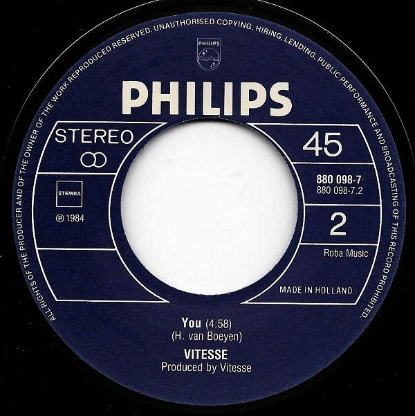 Vitesse (2) : Vanity Islands (7", Single)