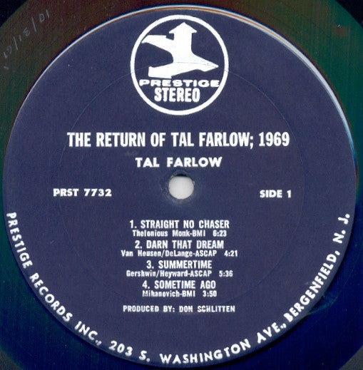 Tal Farlow : The Return Of Tal Farlow / 1969 (LP, Album)