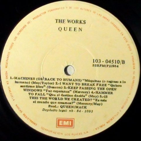 Queen : The Works (LP, Album, Gat)