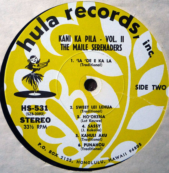 The Maile Serenaders : Kani Ka Pila! Let's Play Music! Vol. II (LP, Album)