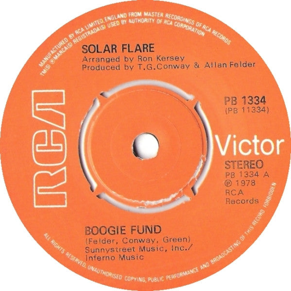 Solar Flare (2) : Boogie Fund (7", Single)