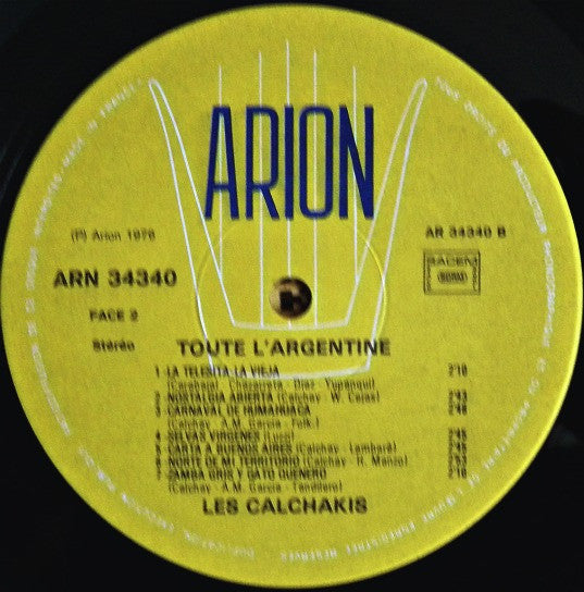 Los Calchakis : Toute L'Argentine (LP, Album)