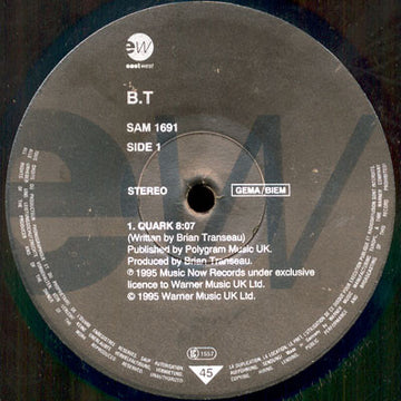 B.T* : Quark (12", S/Sided, Promo)