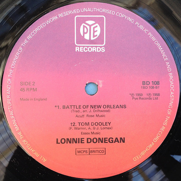 Lonnie Donegan : Does Your Chewing Gum Lose Its Flavour (On The Bedpost Overnight)? (12", Single)