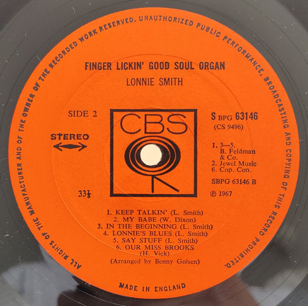 Lonnie Smith : Finger-Lickin' Good Soul Organ (LP, Album)