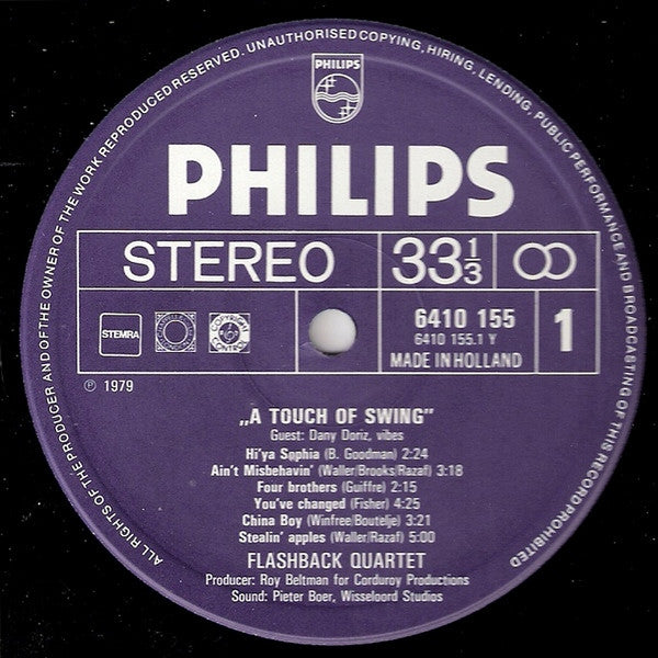 Flashback Quartet : A Touch Of Swing (LP, Album)