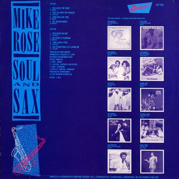 Mike Rose* : Soul And Sax (LP, Album)