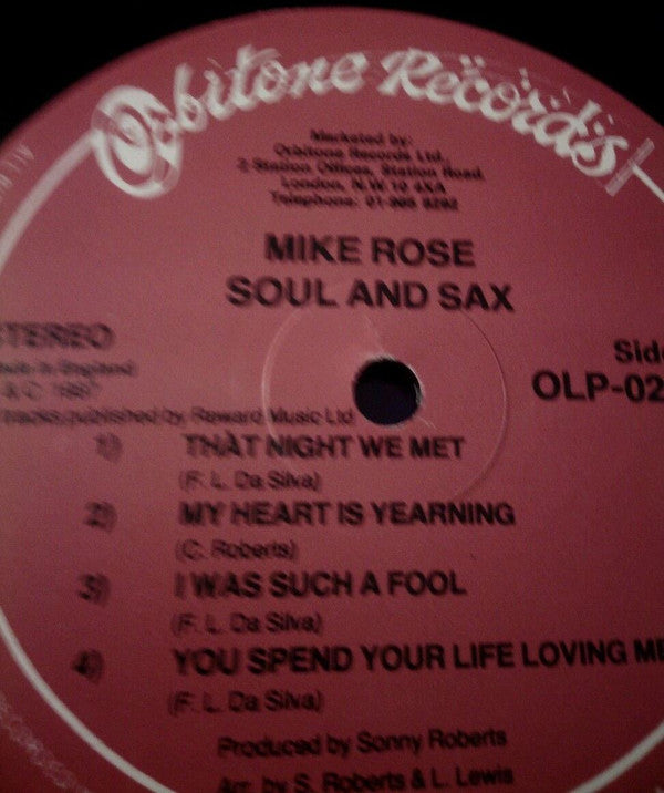 Mike Rose* : Soul And Sax (LP, Album)
