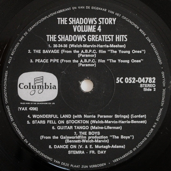 The Shadows : The Shadows' Story Vol.4 (The Shadows' Greatest Hits) (LP, Comp)