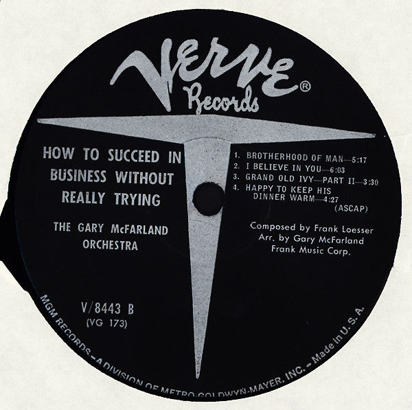 The Gary McFarland Orchestra : The Jazz Version Of "How To Succeed In Business Without Really Trying" (LP, Album, Mono)