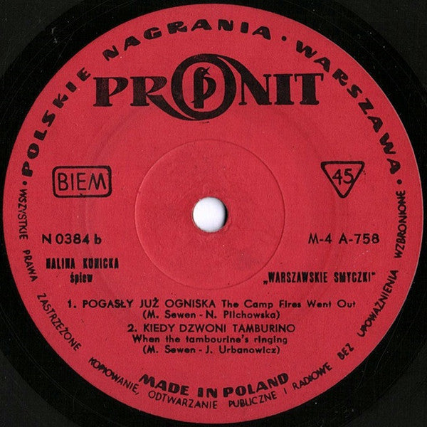 Halina Kunicka : Czumbalalajka (7", EP, Mono)