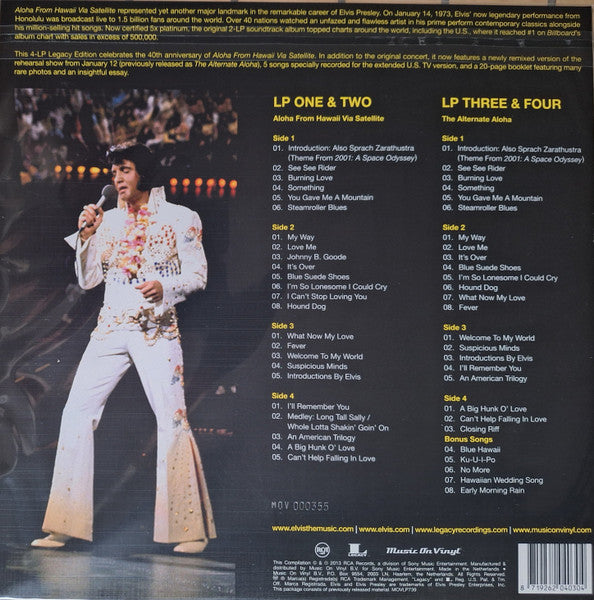 Elvis Presley : Aloha From Hawaii Via Satellite (4xLP, Album, Ltd, Num, RE, 180)