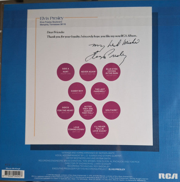 Elvis Presley : From Elvis Presley Boulevard, Memphis, Tennessee (LP, Album, Ltd, Num, RE, 180)