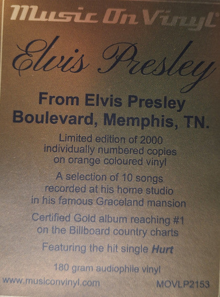 Elvis Presley : From Elvis Presley Boulevard, Memphis, Tennessee (LP, Album, Ltd, Num, RE, 180)