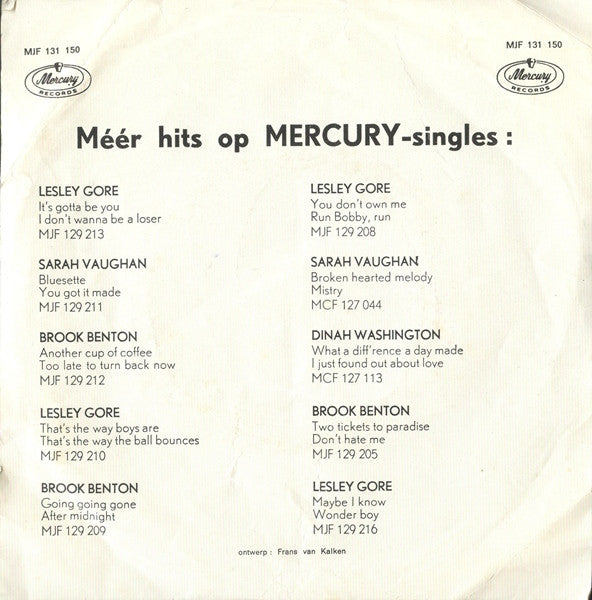 Julie Rogers : The Wedding (La Novia) / The Love Of A Boy (7", Single, Mono)