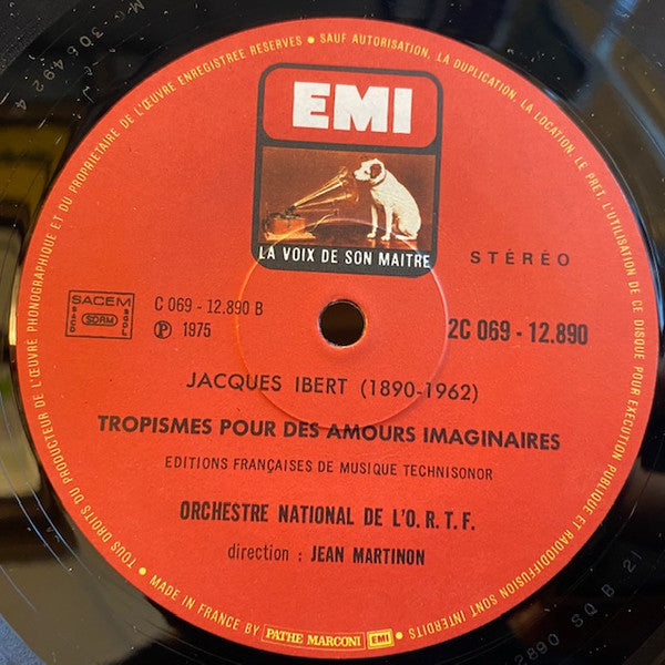 Jacques Ibert / Orchestre National De France, Jean Martinon : Escales - Ouverture De Fête - Tropismes Pour Des Amours Imaginaires (LP, RP, Gat)
