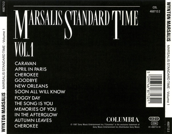 Wynton Marsalis : Marsalis Standard Time, Vol. 1 (CD, Album, RE)