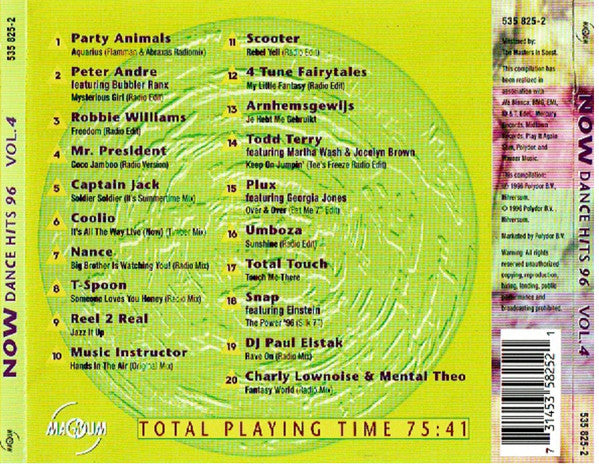 Various : Now Dance Hits 96 Volume 4 (CD, Comp)