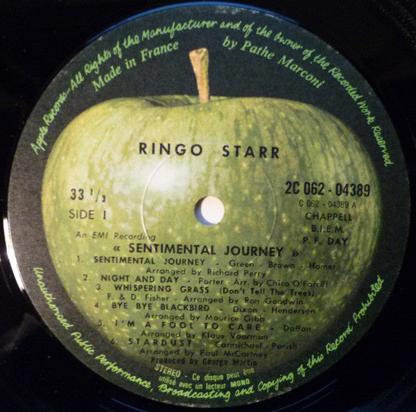 Ringo Starr : Sentimental Journey (LP, Album)