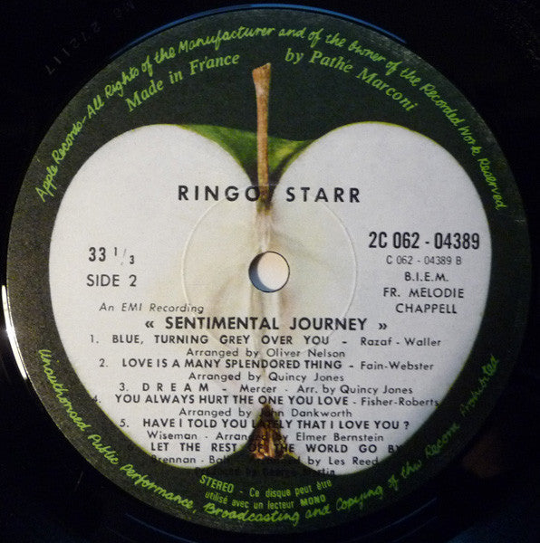 Ringo Starr : Sentimental Journey (LP, Album)