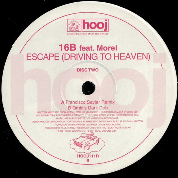 Omid '16B' Nourizadeh Feat. Richard Morel : Escape (Driving To Heaven) (12", 2/2)