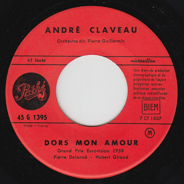 André Claveau : Dors Mon Amour (7", Single)